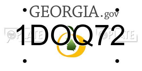 1DOQ72 Georgia License Plate