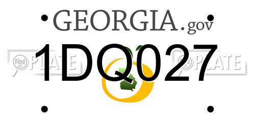 1DQ027 Georgia License Plate