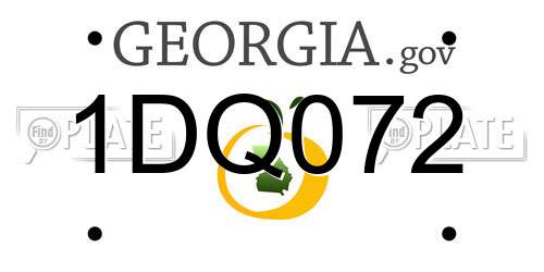 1DQ072 Georgia License Plate