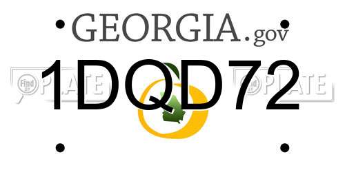 1DQD72 Georgia License Plate