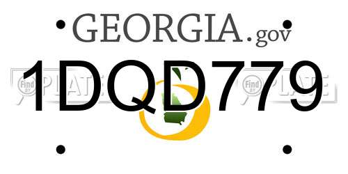 1DQD779 Georgia License Plate