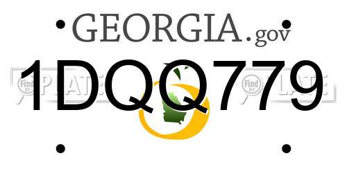 1DQQ779 Georgia License Plate