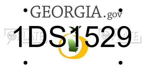 1DS1529 Georgia License Plate