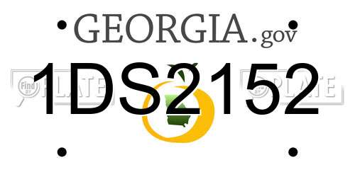 1DS2152 Georgia License Plate