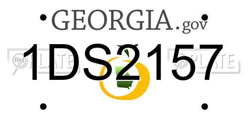 1DS2157 Georgia License Plate