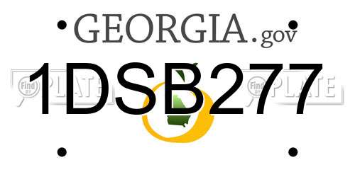 1DSB277 Georgia License Plate