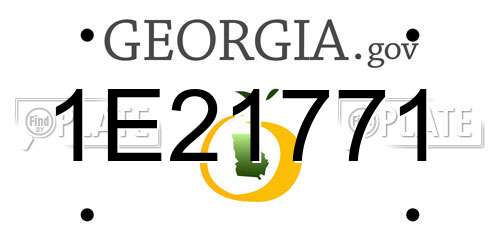 1E21771 Georgia License Plate