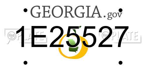 1E25527 Georgia License Plate