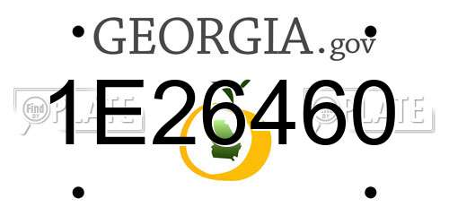 1E26460 Georgia License Plate