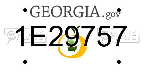1E29757 Georgia License Plate