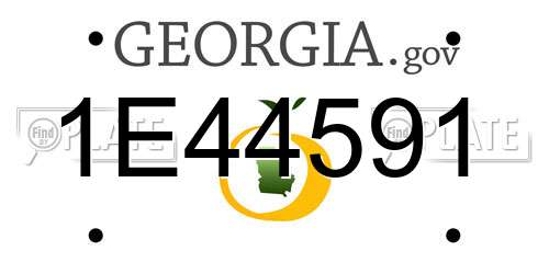 1E44591 Georgia License Plate