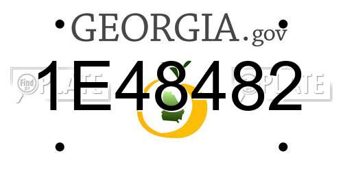 1E48482 Georgia License Plate
