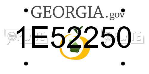 1E52250 Georgia License Plate