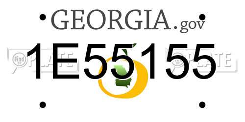 1E55155 Georgia License Plate