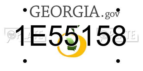 1E55158 Georgia License Plate