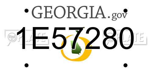 1E57280 Georgia License Plate