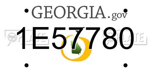 1E57780 Georgia License Plate