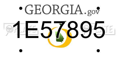 1E57895 Georgia License Plate