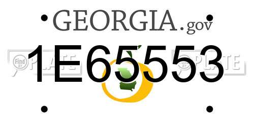 1E65553 Georgia License Plate