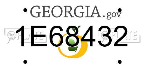 1E68432 Georgia License Plate