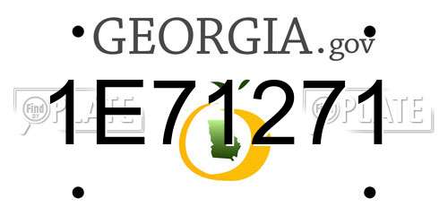 1E71271 Georgia License Plate