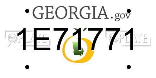 1E71771 Georgia License Plate
