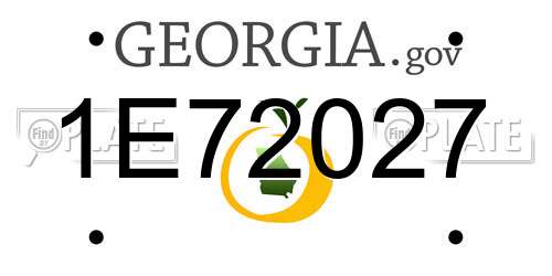 1E72027 Georgia License Plate