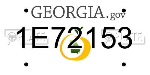 1E72153 Georgia License Plate