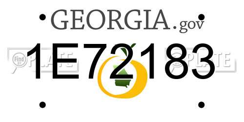 1E72183 Georgia License Plate