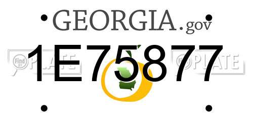 1E75877 Georgia License Plate