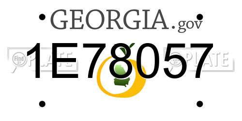 1E78057 Georgia License Plate