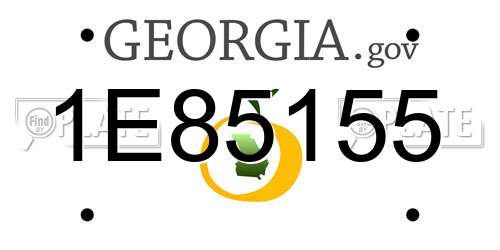 1E85155 Georgia License Plate
