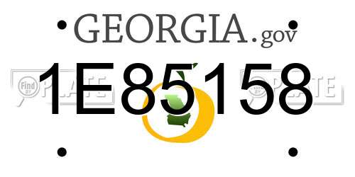 1E85158 Georgia License Plate