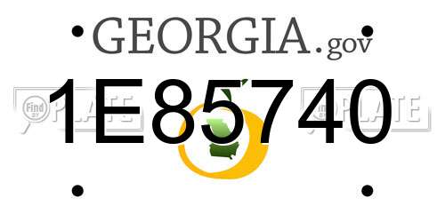 1E85740 Georgia License Plate