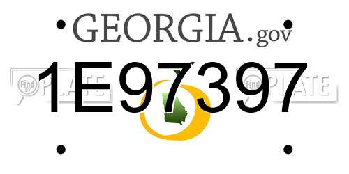 1E97397 Georgia License Plate