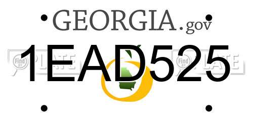 1EAD525 Georgia License Plate