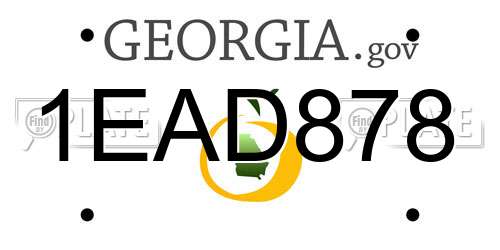 1EAD878 Georgia License Plate