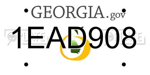 1EAD908 Georgia License Plate