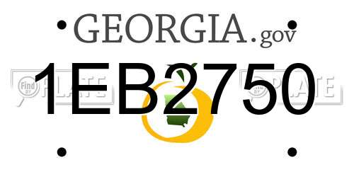 1EB2750 Georgia License Plate