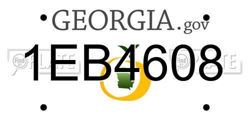 1EB4608 Georgia License Plate