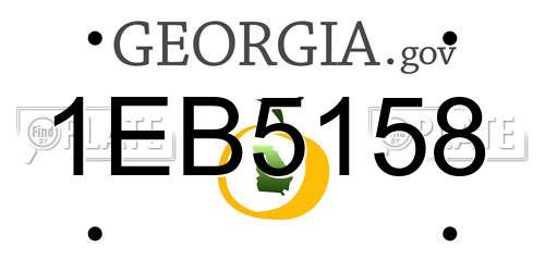 1EB5158 Georgia License Plate
