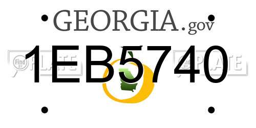1EB5740 Georgia License Plate