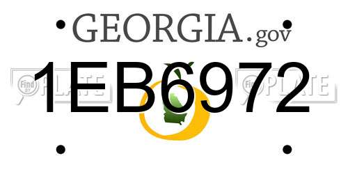 1EB6972 Georgia License Plate
