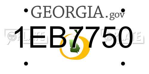 1EB7750 Georgia License Plate