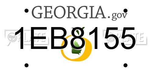1EB8155 Georgia License Plate