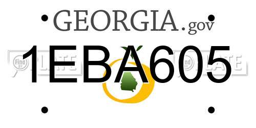 1EBA605 Georgia License Plate