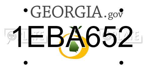 1EBA652 Georgia License Plate