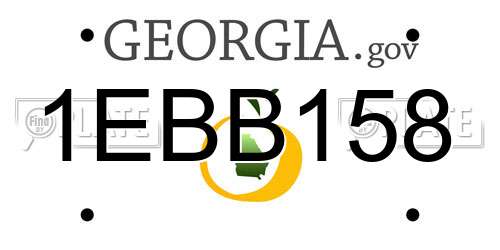 1EBB158 Georgia License Plate