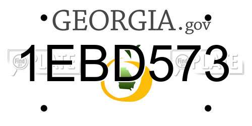 1EBD573 Georgia License Plate