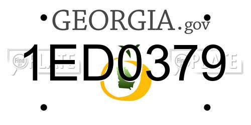 1ED0379 Georgia License Plate